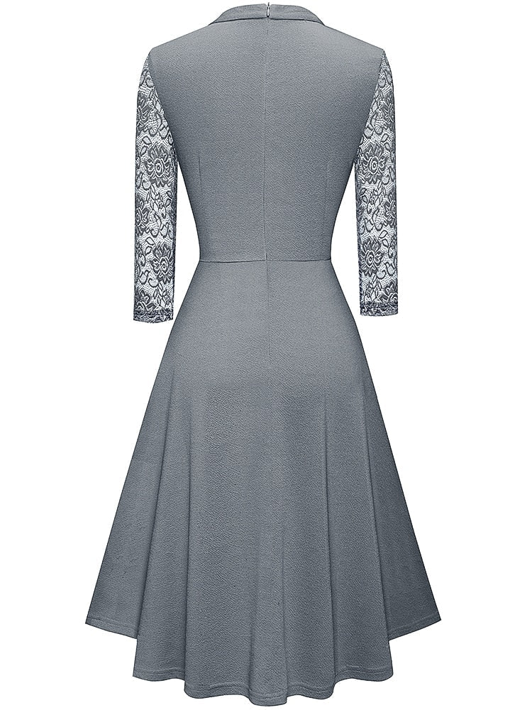 Robe de soirée femme à découpes, manches longues, du S au 2XL