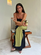 Robe de soirée femme cintrée à jupe fluide, quatre coloris