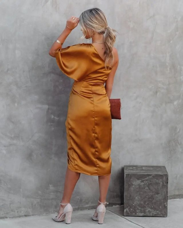 Robe de soirée longue en dentelle brodée, coupe ajustée