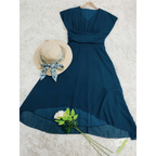 Robe de soirée longue bleu marine, du XS au 3XL