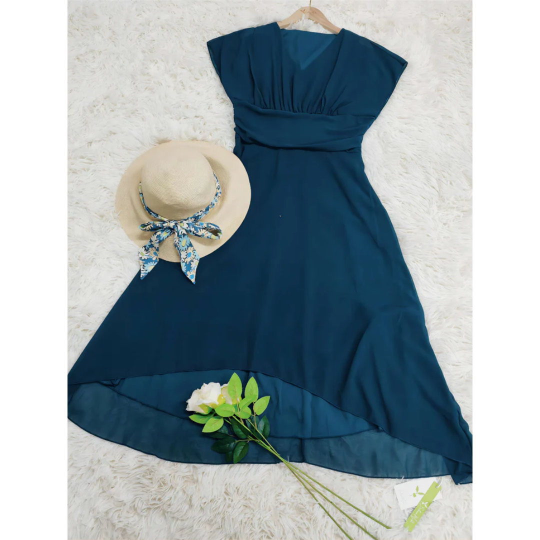 Robe de soirée longue bleu marine, du XS au 3XL