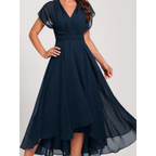 Robe de soirée longue bleu marine, du XS au 3XL
