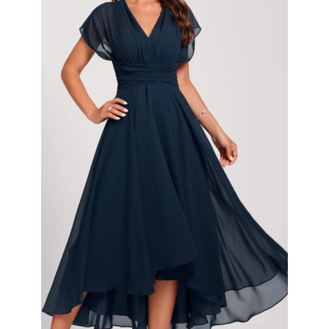Robe de soirée longue bleu marine, du XS au 3XL