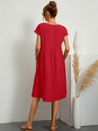 Robe décontractée femme à poches, cinq coloris, du S au 2XL