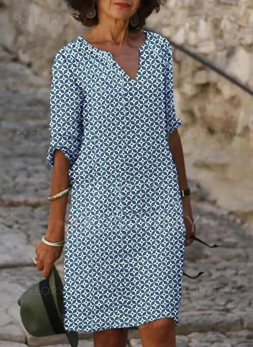 Robe d'été fluide femme, quatre coloris, du XS au 3XL, bleu