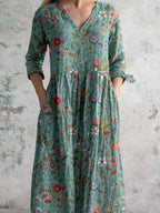 Robe d'été légère femme, verte, du S au 3XL