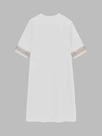 Robe d'été fluide à détails en crochet, quatre coloris, du S au 3XL