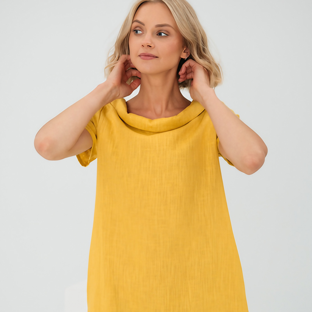 Robe d'été évasée à col V et poches, huit coloris, S au 2XL