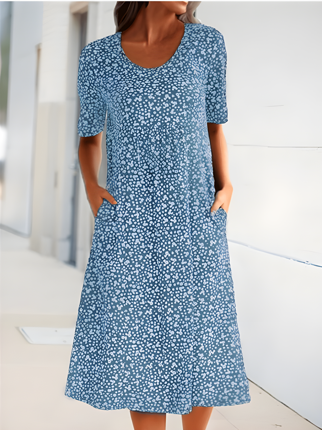Robe d'été légère femme, huit coloris, du XS au 3XL, bleu clair
