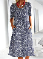 Robe d'été légère femme, huit coloris, du XS au 3XL, bleu foncé