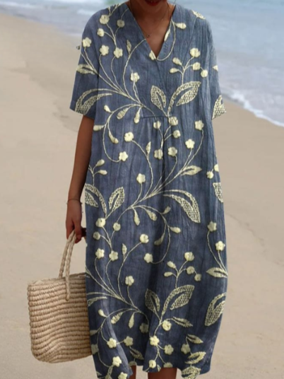 Robe d'été à imprimé floral, onze motifs, du S au 5XL