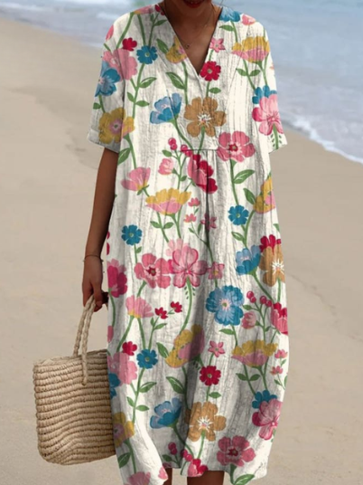 Robe d'été à imprimé floral, onze motifs, du S au 5XL