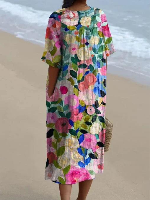Robe d'été à imprimé floral, onze motifs, du S au 5XL