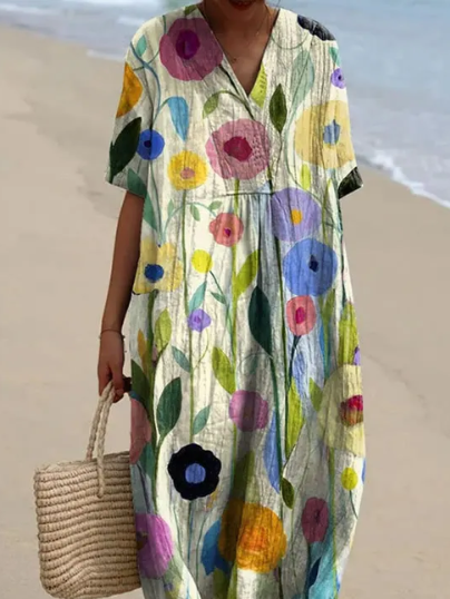 Robe d'été à imprimé floral, onze motifs, du S au 5XL