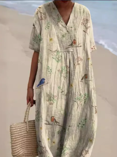 Robe d'été à imprimé floral, onze motifs, du S au 5XL