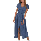 Robe d'été mi-longue femme, quatre coloris, du S au 2XL
