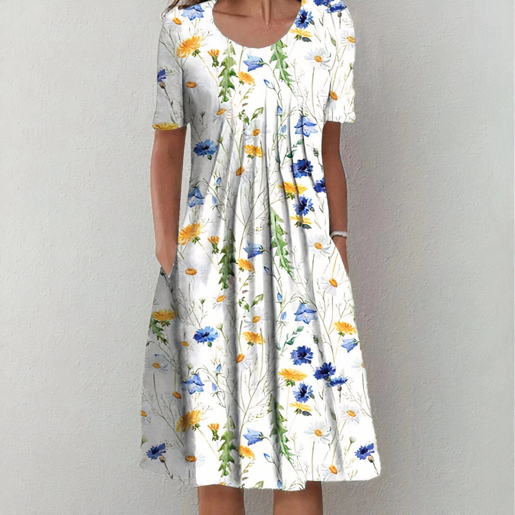 Robe femme en cinq coloris, du XS au 3XL, blanc
