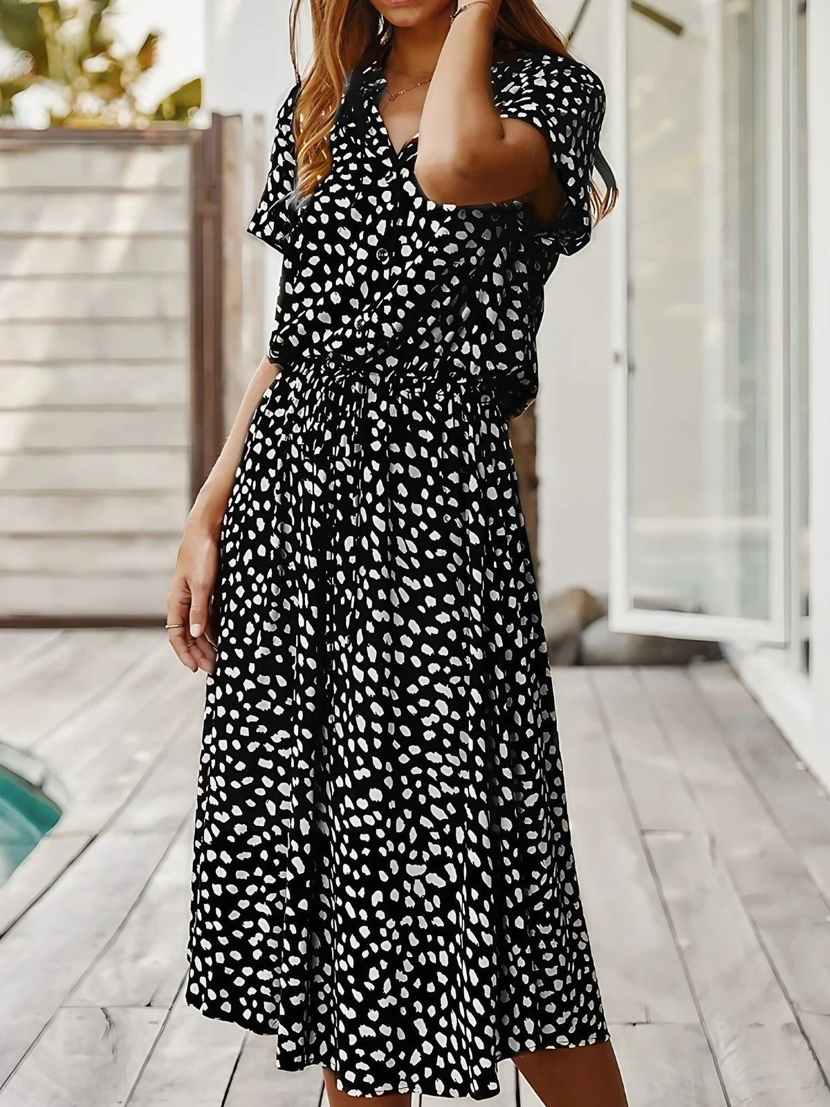 Robe de jour femme, huit coloris, du 36 au 46, noir