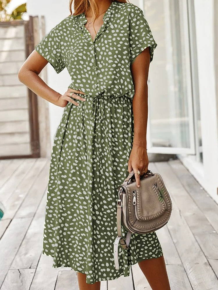 Robe de jour femme, huit coloris, du 36 au 46, vert