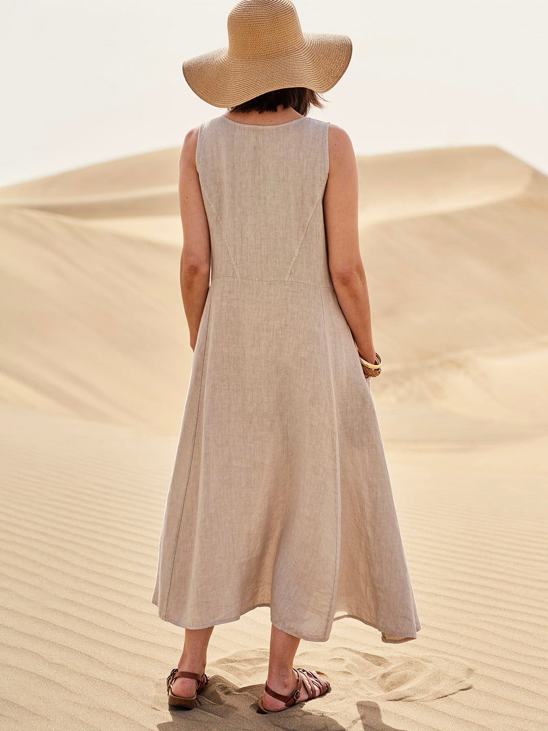 Robe ample femme à grandes poches, douze coloris, du 40 au 54