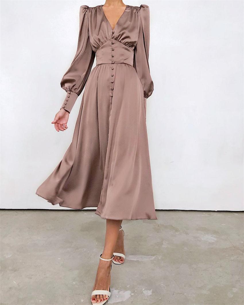 Robe en satin femme, sept coloris, du XS au XL