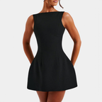 Robe d'été femme en noir, rouge ou blanc, du XS au XL, noir