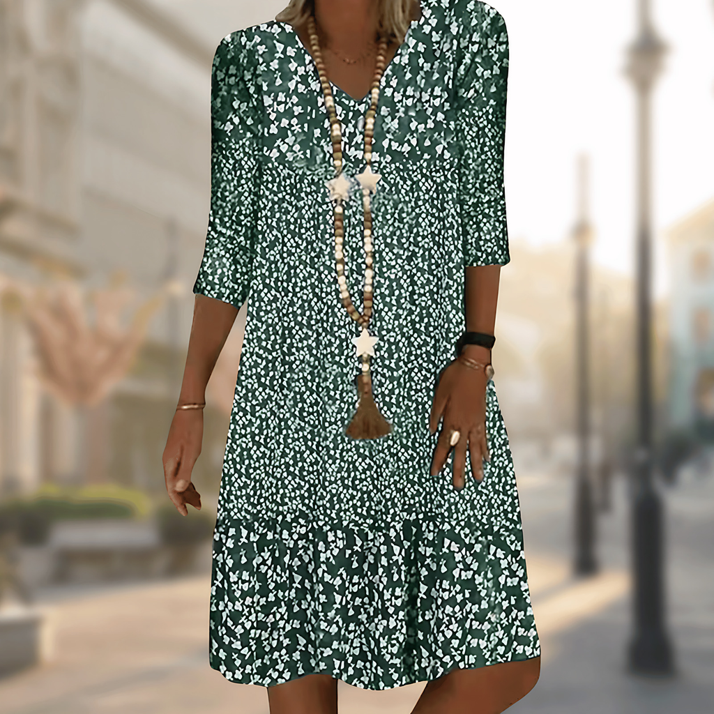 Robe fluide femme à manches longues, quatre coloris, XS au 3XL, vert