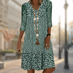 Robe fluide femme à manches longues, quatre coloris, XS au 3XL, vert