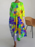 Robe fleurie évasée femme pour l'été, quatre coloris, jaune