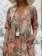 Robe fleurie fluide femme pour l'été, cinq coloris, M au 3XL