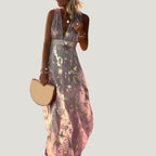 Robe col V à paillettes, coupe fluide, cinq coloris, XS au XL