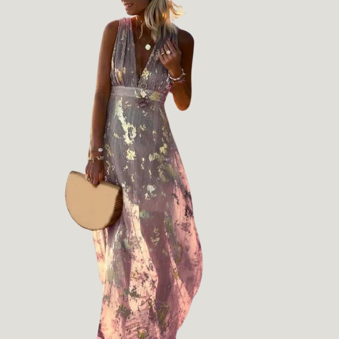 Robe col V à paillettes, coupe fluide, cinq coloris, XS au XL