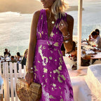 Robe col V à paillettes, coupe fluide, cinq coloris, XS au XL