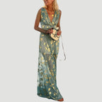 Robe col V à paillettes, coupe fluide, cinq coloris, XS au XL