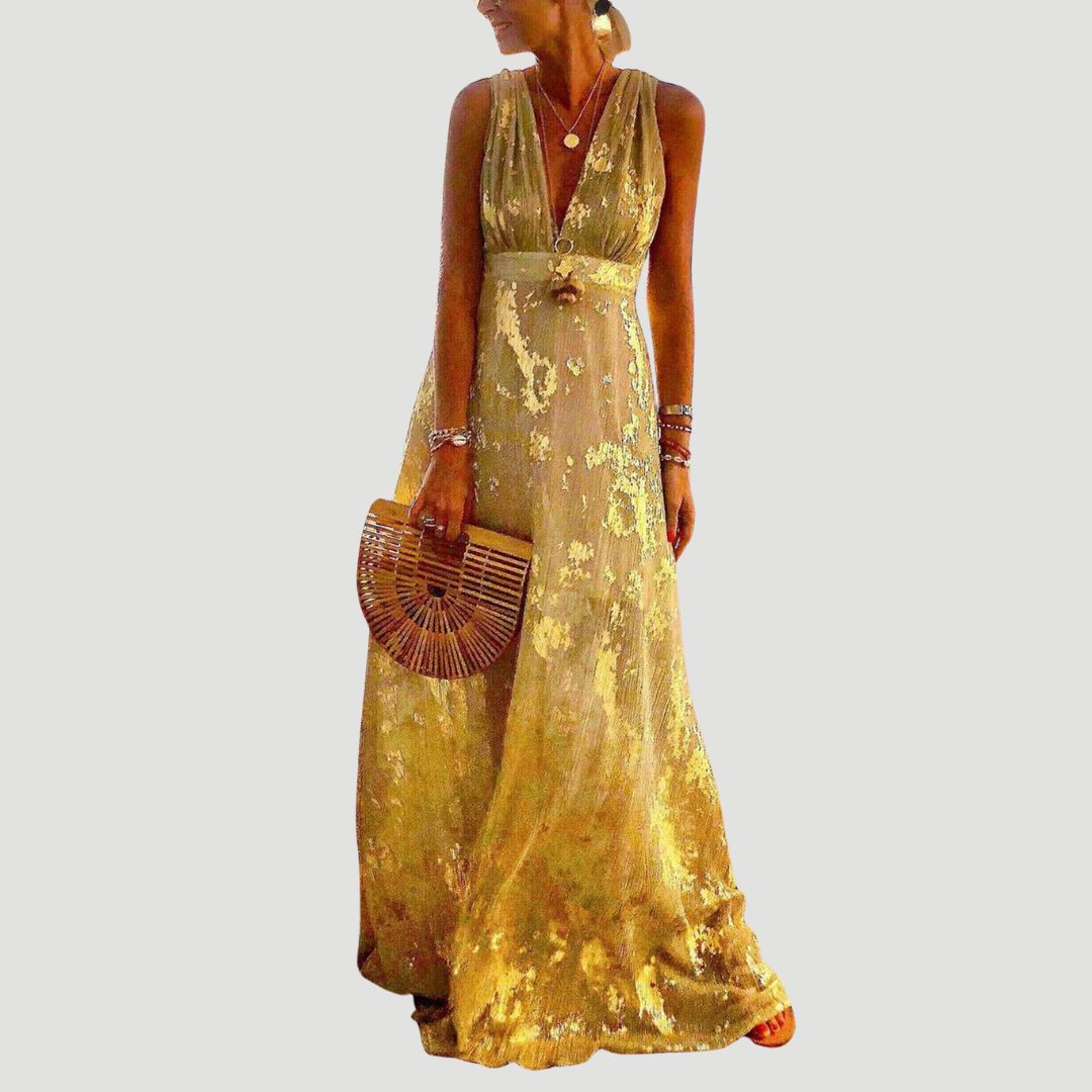 Robe col V à paillettes, coupe fluide, cinq coloris, XS au XL