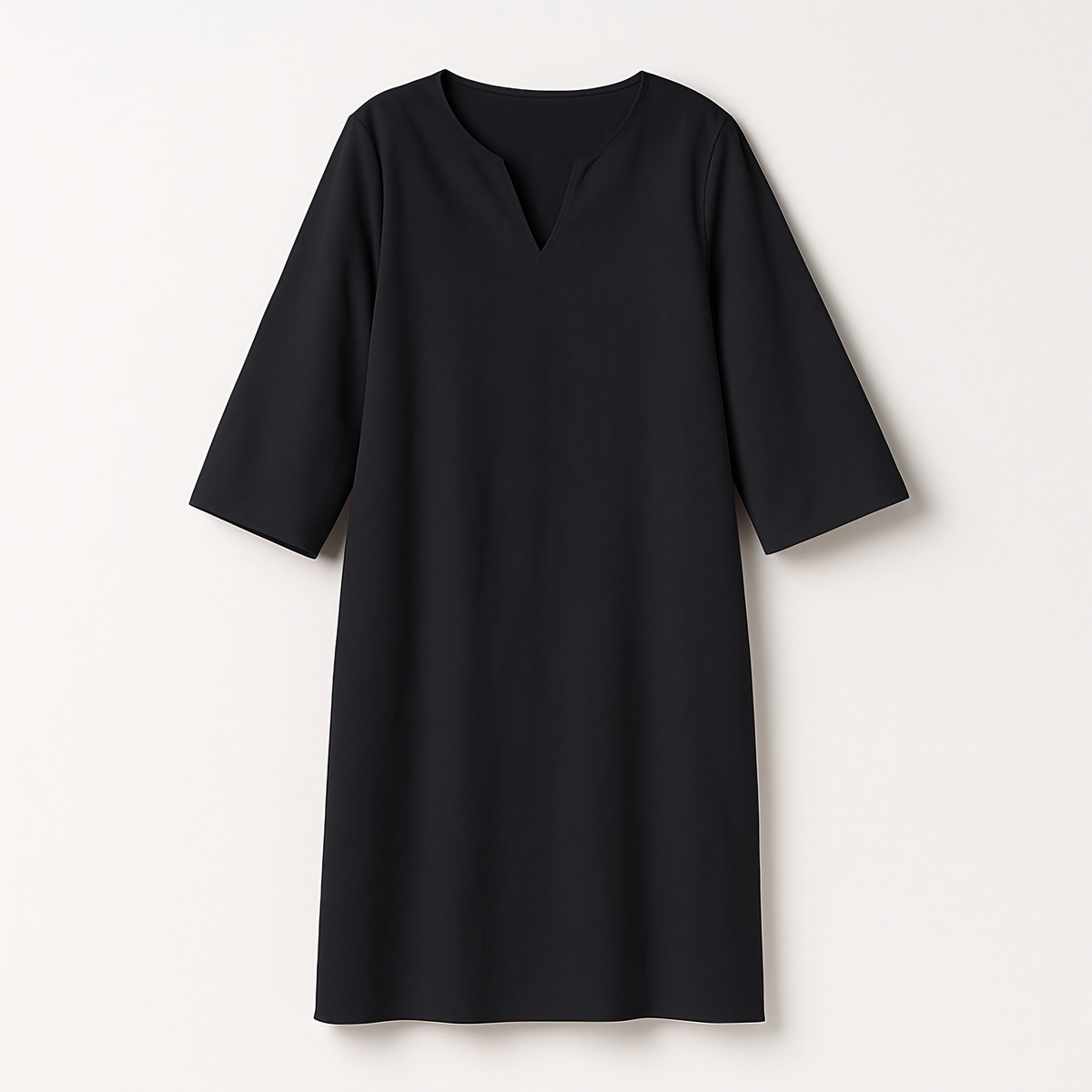 Robe col V femme pour l'automne, neuf coloris, du S au 3XL, noir