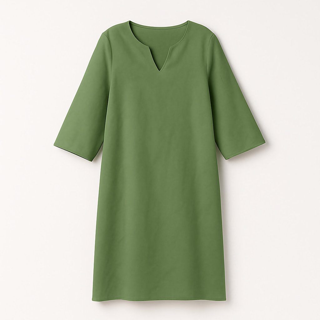 Robe col V femme pour l'automne, neuf coloris, du S au 3XL, vert olive