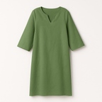 Robe col V femme pour l'automne, neuf coloris, du S au 3XL, vert olive