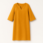 Robe col V femme pour l'automne, neuf coloris, du S au 3XL, orange