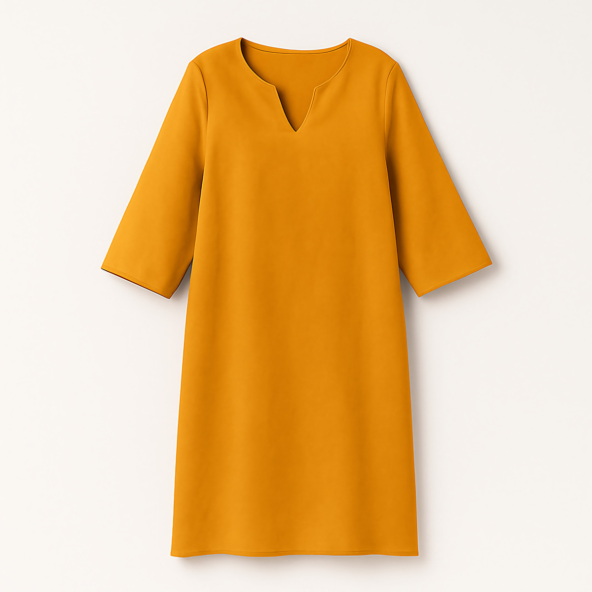 Robe col V femme pour l'automne, neuf coloris, du S au 3XL, orange
