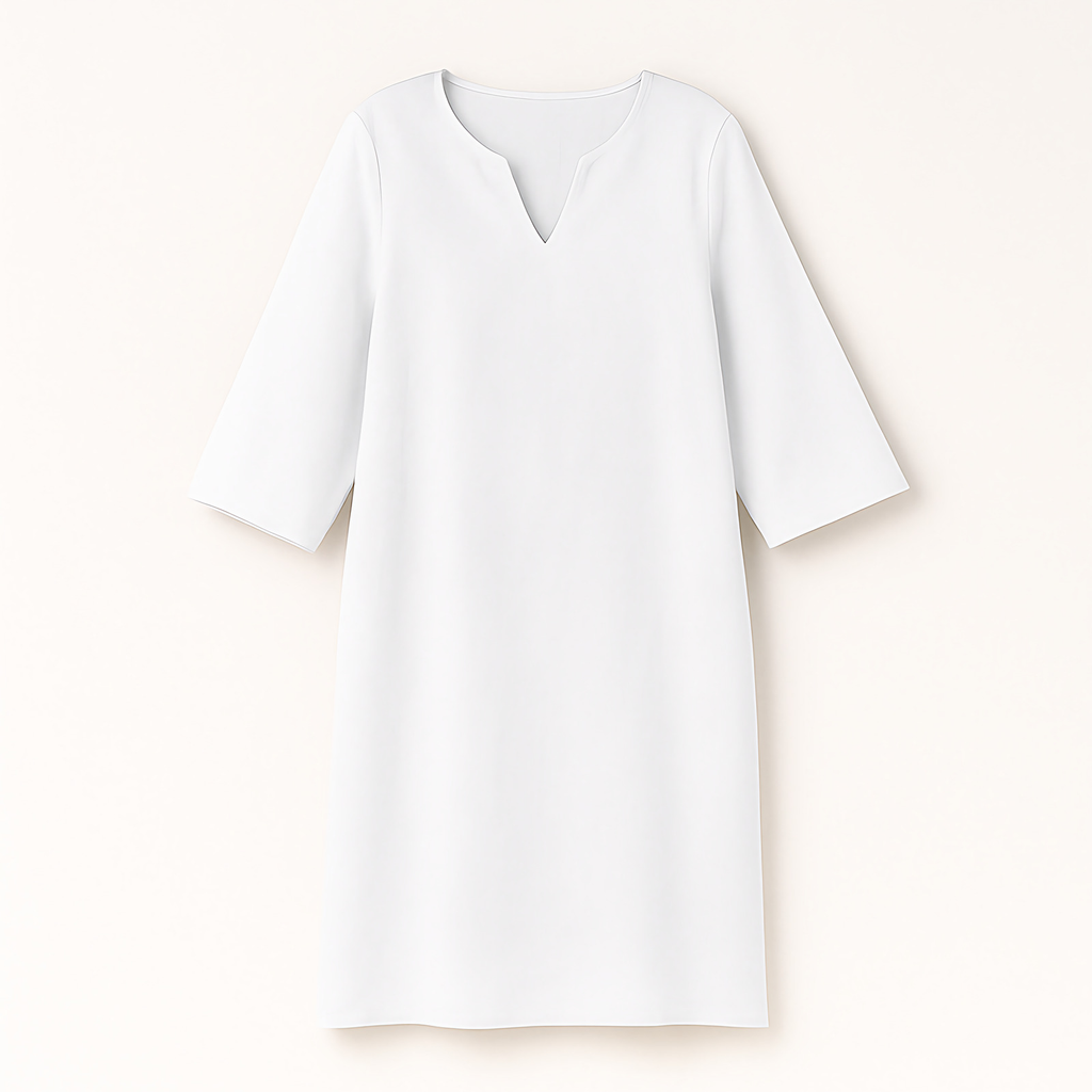 Robe col V femme pour l'automne, neuf coloris, du S au 3XL, blanc