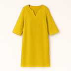 Robe col V femme pour l'automne, neuf coloris, du S au 3XL, jaune
