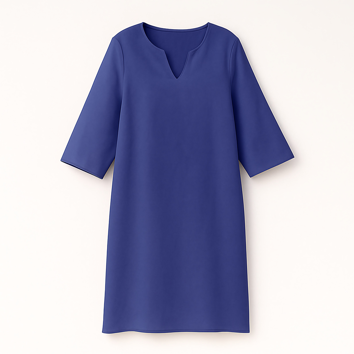 Robe col V femme pour l'automne, neuf coloris, du S au 3XL, bleu marine