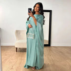 Abaya robe longue à manches longues, taille universelle, six coloris