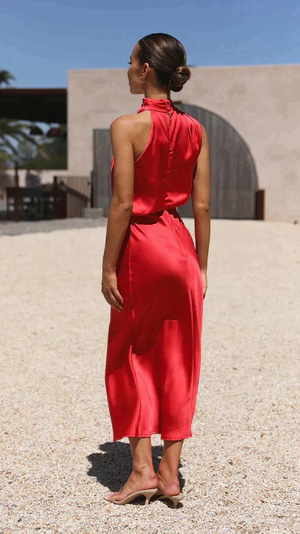 Robe longue brillante femme à manches longues, cinq coloris