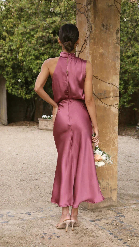 Robe longue brillante femme à manches longues, cinq coloris
