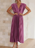 Robe longue de soirée femme, neuf coloris, du S au XL, violet