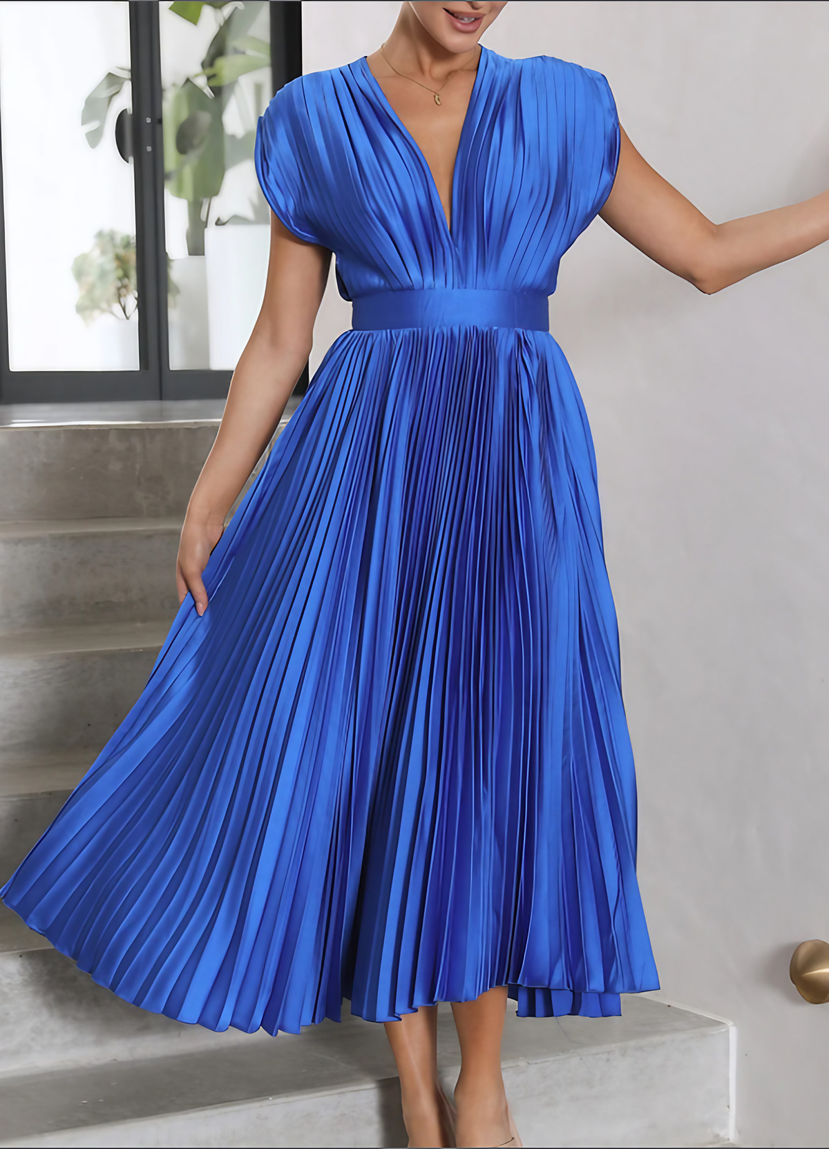 Robe longue de soirée femme, neuf coloris, du S au XL, bleu