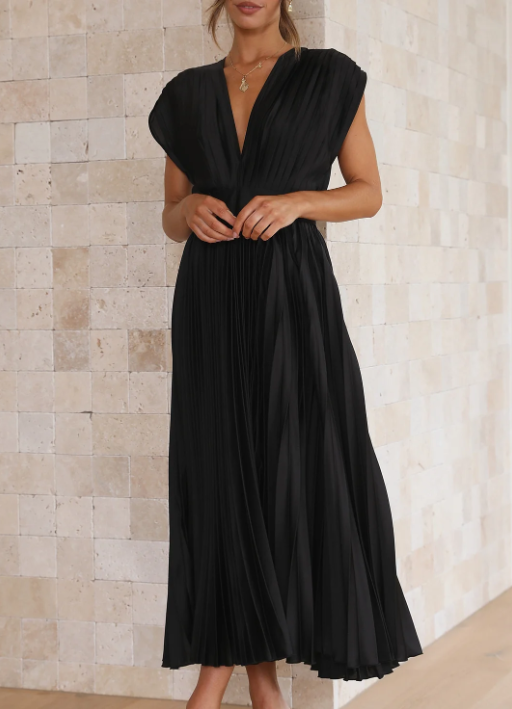 Robe longue de soirée femme, neuf coloris, du S au XL, noir