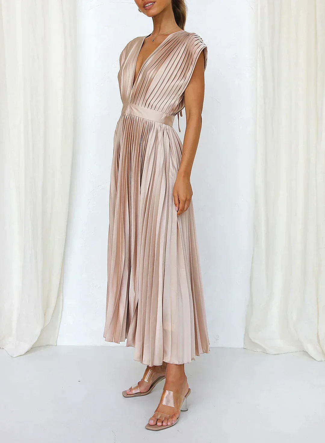 Robe longue de soirée femme, neuf coloris, du S au XL
